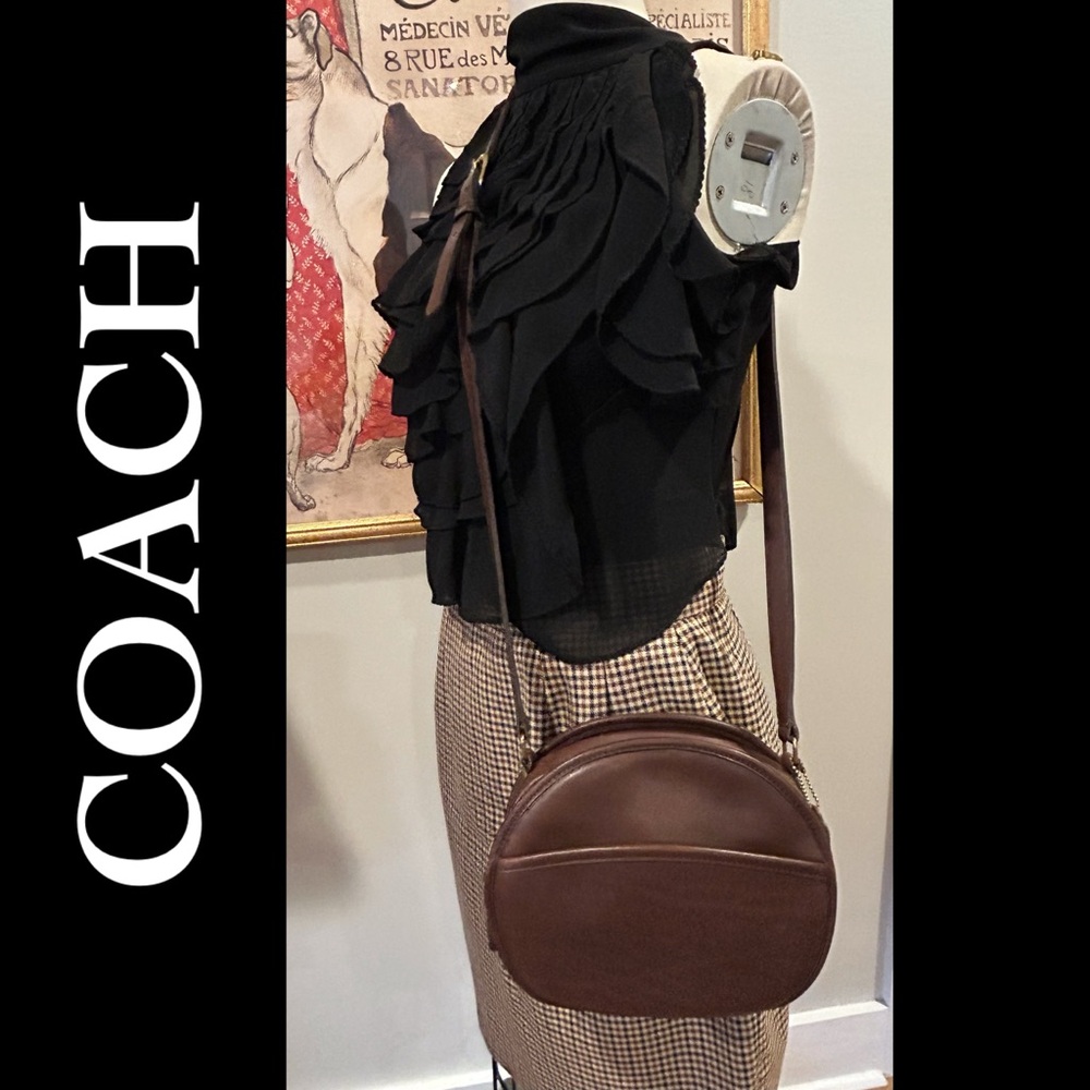 Vintage Coach 9901 Mahogany Chester Canteen Crossbody Bag USA Pre- 1994 Hangtag